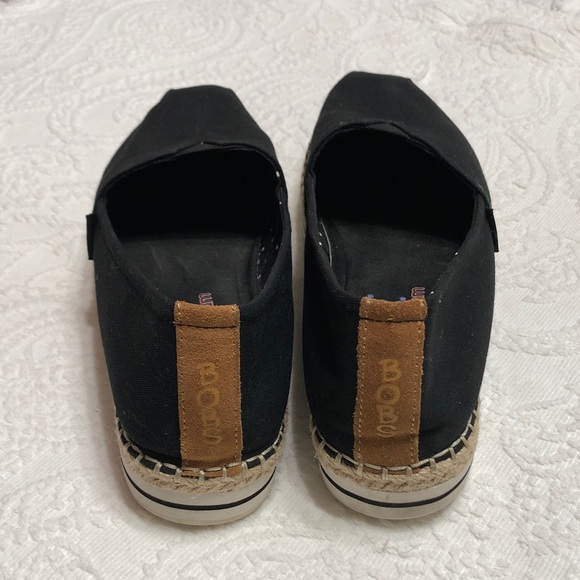 BOBS from Sketchers Black Slip-On Espadrilles Size 9M Canvas Memory Foam - Picture 6 of 8